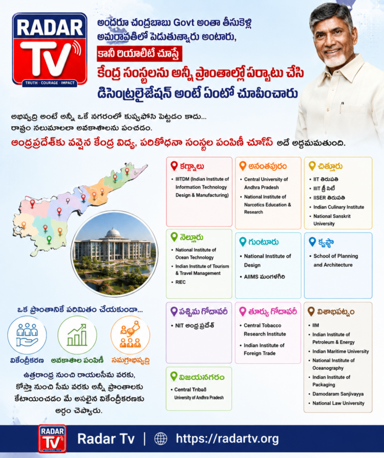అందరూ చంద్రబాబు Govt అంతా తీసుకెళ్లి అమరావతిలో పెడుతున్నారు అంటారు, కానీ రియాలిటీ !